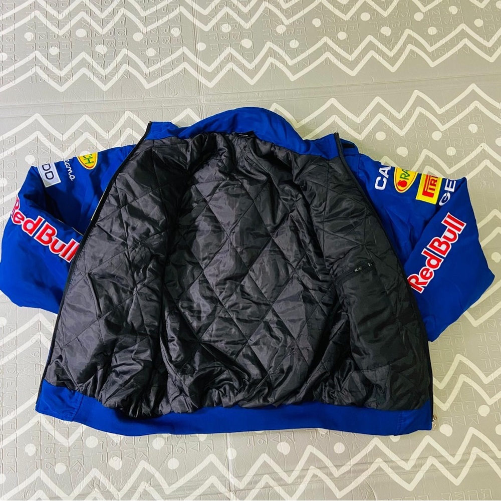 Vintage Red Bull F1 formula 1 embroidered racing graphic blue jacket - Picture 7 of 9